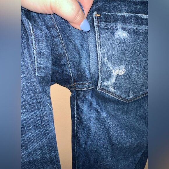 Agolde Premium Denim Distressed Skinny Leg Denim Jeans Size 26 - Picture 5 of 8